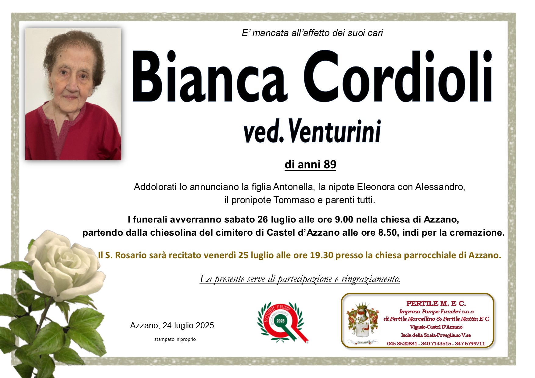 Cordioli Bianca